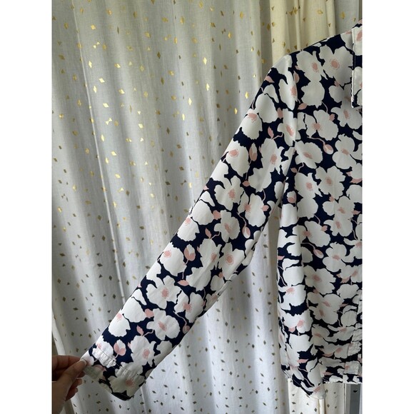 Skies Are Blue Women's Floral Girly Long Sleeves Button Down Blouse Petite S - Picture 3 of 7